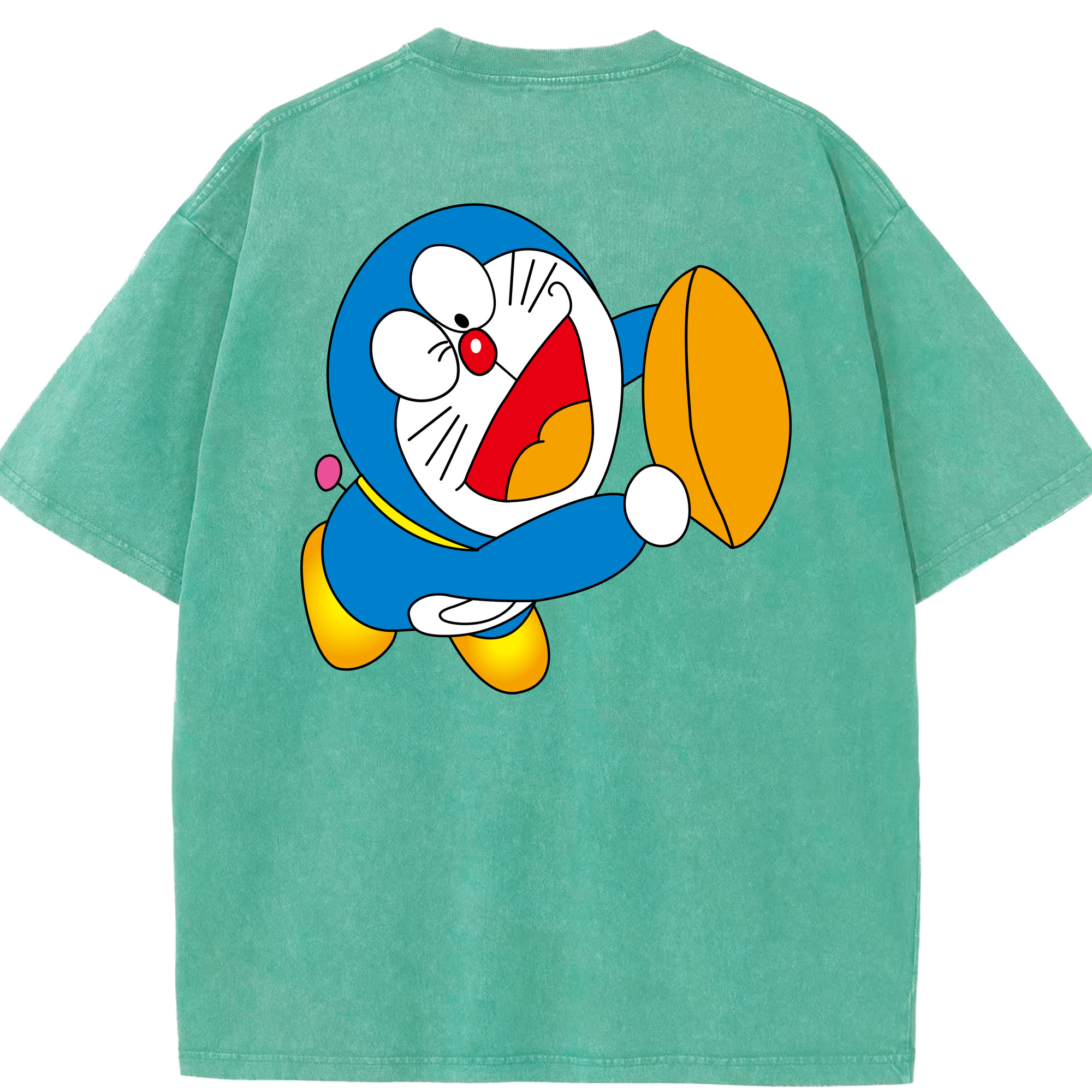 （画像用） ドラえもん Doraemon 綿100% ヴィンテージ風 半袖Tシャツ（背面プリント）